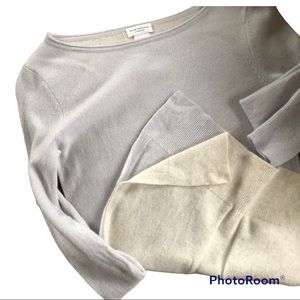 Club Monaco Cashmere Two Tone Long-line Sweater XS